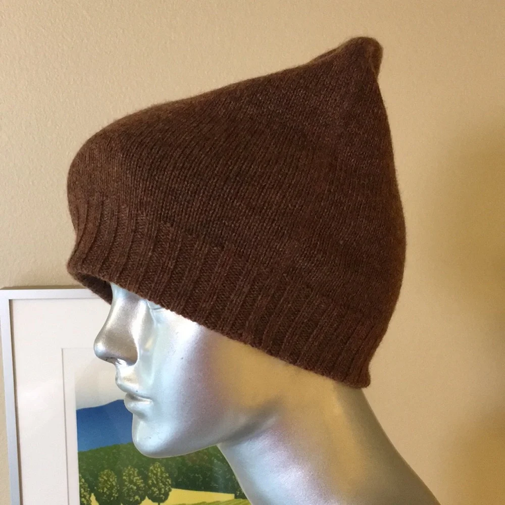 100% Cashmere Knit Beanie Reversible by St. Bernard